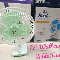 REAL GOLD WALL CUM TABLE FAN 12 INCH 
