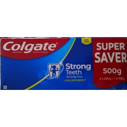 COLGATE STRONG TEETH SUPER SAVER 2*200GM+1*100GM=500GM