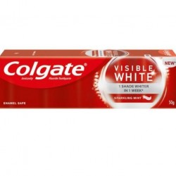 COLGATE TOOTHPASTE-VISIBLE WHITE,SPARKLING MINT 50GM