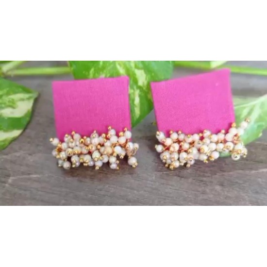 FLOWER FABRIC EARING