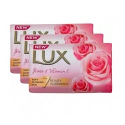LUX SOFT GLOW ROSE & VITAMIN E BATHING SOAP 150GM(PACK OF 3)
