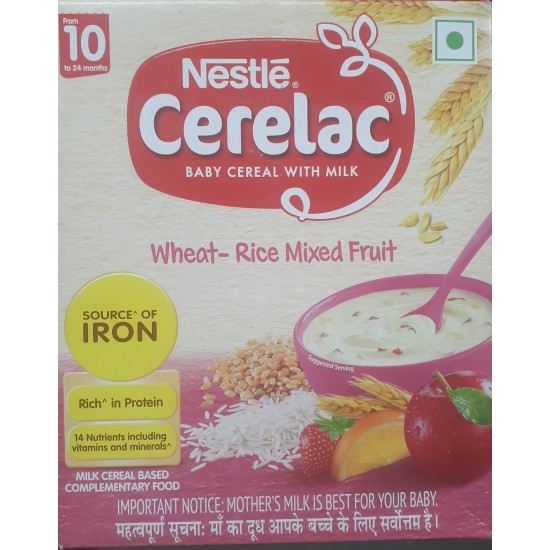 NESTLE CERELAC WITH MILK  WHEAT-RICE MIXED FRUIT 300GM
