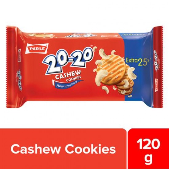 PARLE 20-20 CASHEW BUTTER COOKIES, 120 G PARLE 20-20 CASHEW BUTTER COOKIES, 120 G