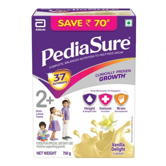 PEDIASURE NUTRITIONAL POWDER - COMPLETE & BALANCED, VANILLA DELIGHT, 400 G PEDIASURE NUTRITIONAL POWDER - COMPLETE & BALANCED, VANILLA DELIGHT, 400 G