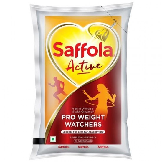 SAFFOLA ACTIVE - PRO WEIGHT WATCHERS EDIBLE OIL, 1 L POUCH SAFFOLA ACTIVE - PRO WEIGHT WATCHERS EDIBLE OIL, 1 L POUCH