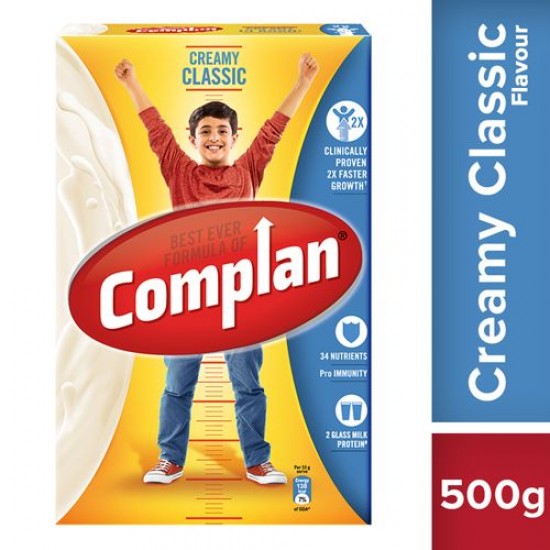 COMPLAN GROWTH DRINK MIX - CREAMY CLASSIC FLAVOUR, 500 G COMPLAN GROWTH DRINK MIX - CREAMY CLASSIC FLAVOUR, 500 G
