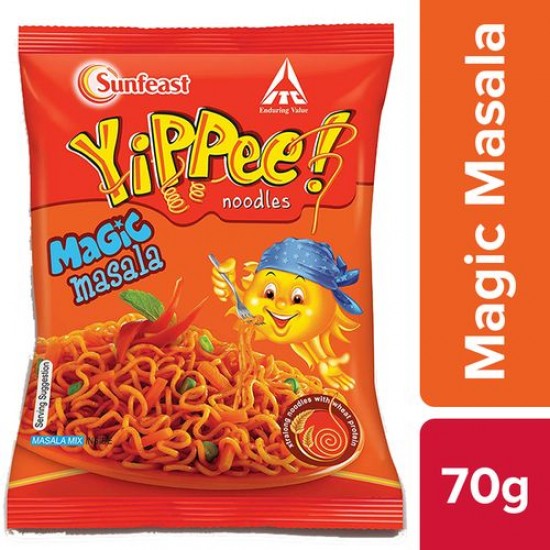 SUNFEAST YIPPEE MAGIC MASALA NOODLES, 60 G POUCH SUNFEAST YIPPEE MAGIC MASALA NOODLES, 60 G POUCH