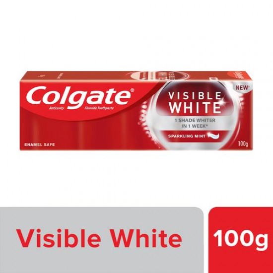 COLGATE TOOTHPASTE - VISIBLE WHITE, DAZZLING WHITE, SPARKLING MINT, 100 G