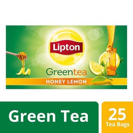 LIPTON GREEN TEA BAGS - HONEY LEMON, 35 G