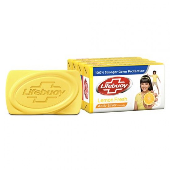 LIFEBUOY SOAP BAR - LEMON FRESH, 100 GM EACH PACK OF 4