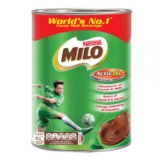 NESTLE MILO ACTIVE GO CHOCOLATE FLAVOUR, 400 G TIN NESTLE MILO ACTIVE GO CHOCOLATE FLAVOUR, 400 G TIN