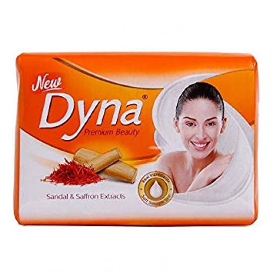 DYNA SOAP, SANDAL & SAFFRON EXTRACT , 125G.(PACK OF 4)